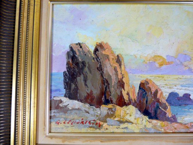 HSP Ecole Provençale PAYSAGE Giuseppe Vittorio Lombroso signée Guy Le Florentin