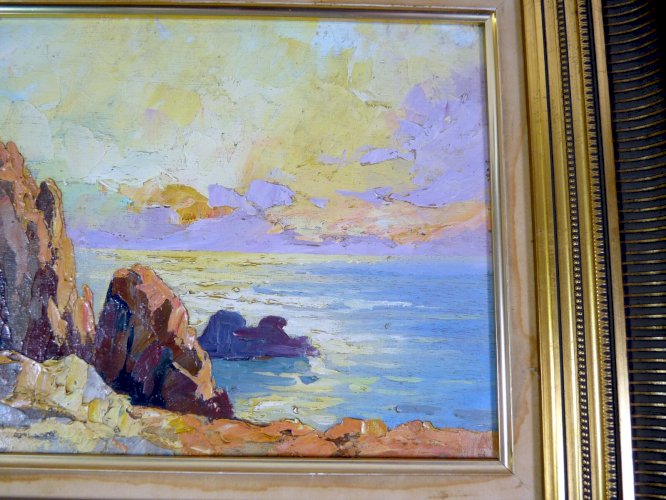 HSP Ecole Provençale PAYSAGE Giuseppe Vittorio Lombroso signée Guy Le Florentin