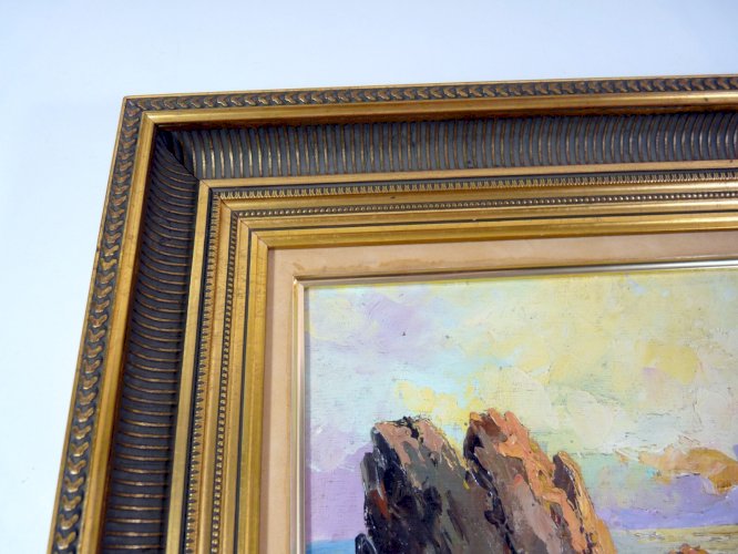 HSP Ecole Provençale PAYSAGE Giuseppe Vittorio Lombroso signée Guy Le Florentin