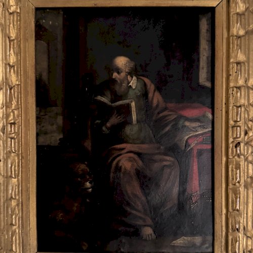 Huile sur cuivre XVIIe représentant saint Jérôme A5503