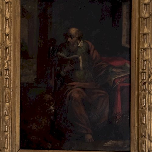 Huile sur cuivre XVIIe représentant saint Jérôme A5503