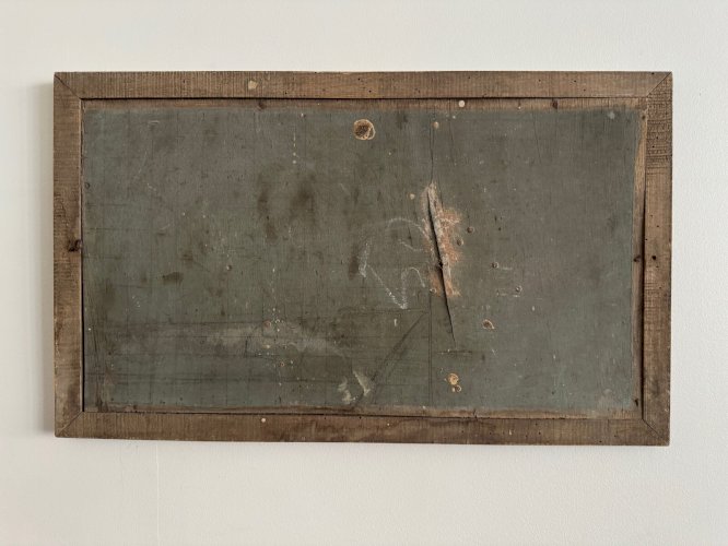 Huile sur panneau côte rocheuse bord de mer XXe A5645