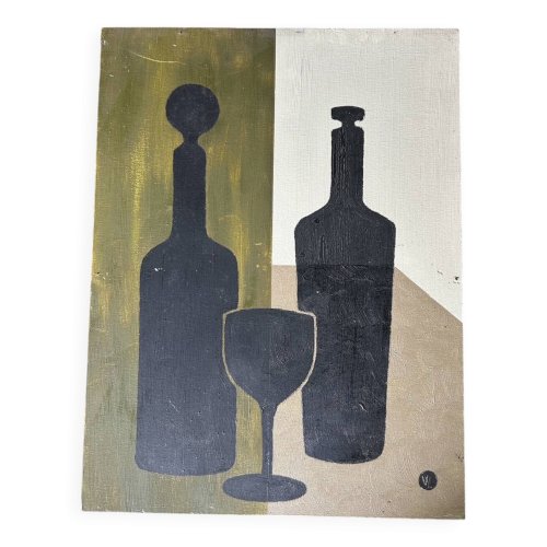 huile sur panneau double face