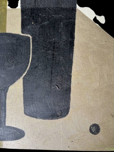 huile sur panneau double face