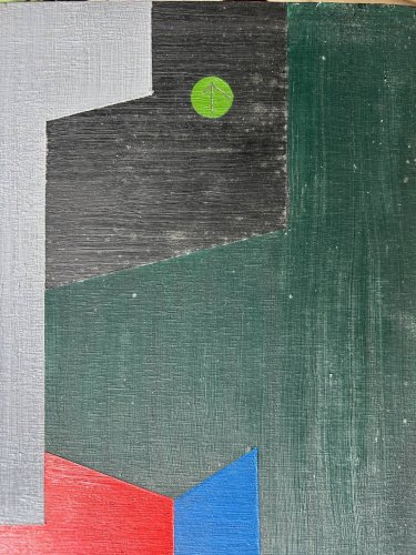 huile sur panneau double face