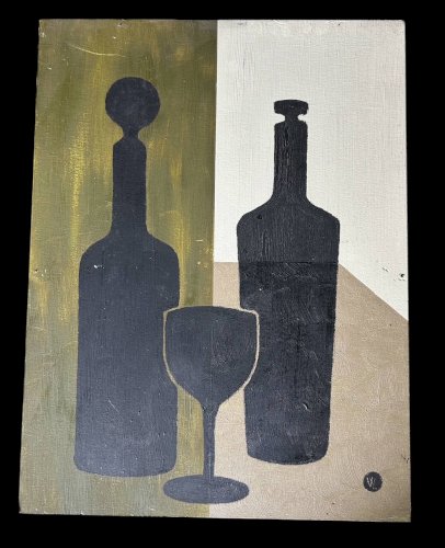 huile sur panneau double face