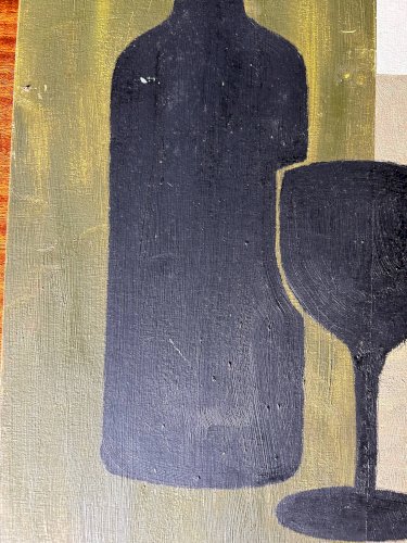 huile sur panneau double face
