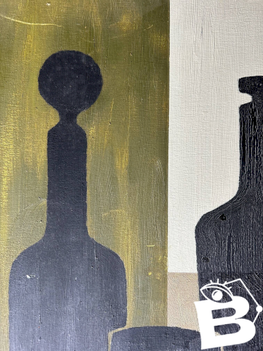 huile sur panneau double face