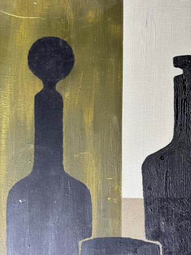 huile sur panneau double face