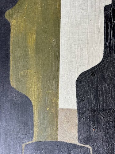 huile sur panneau double face