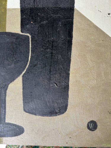huile sur panneau double face