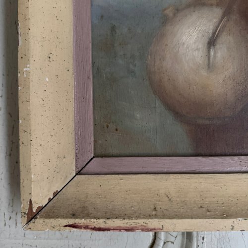 Huile sur panneau fermier travailleur au champ XXe par M. Potiron A5721