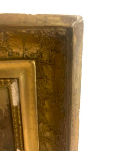 Huile sur panneau " La scène familiale "XIX siècle