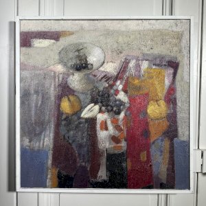 Huile sur panneau nature morte aux fruits par Ange Tomaselli XXe L9611