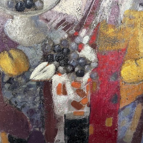 Huile sur panneau nature morte aux fruits par Ange Tomaselli XXe L9611