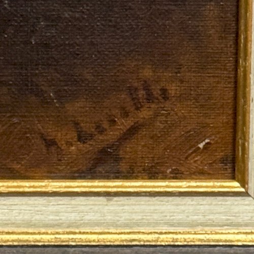 Huile sur panneau nature mortes aux tulipes début XXe A5853