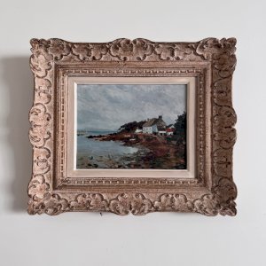 Oil on panel depicting a seaside in Brittany, 20th century by Misdz A5766