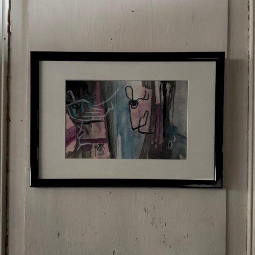 Huile sur papier par Mabris XXe intitulée Si Seulement... A5735