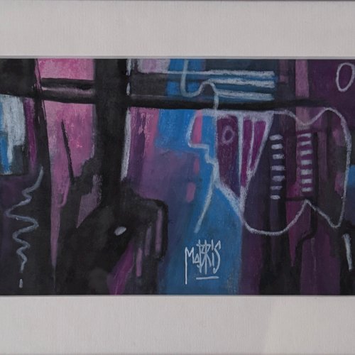 Huile sur papier par Mabris XXIe 2011 intitulée Vague à l'Ame A5739