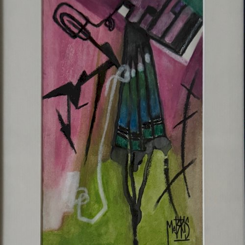 Huile sur papier par Mabris XXIe 2011 intitulée Zen Attitude A5736