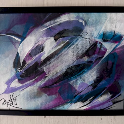 Huile sur papier par Mabris XXIe 2016 intitulée L'Ironie du Sort A5740