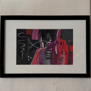 Huile sur papier par Mabris XXIe intitulée Carpe Diem A5738