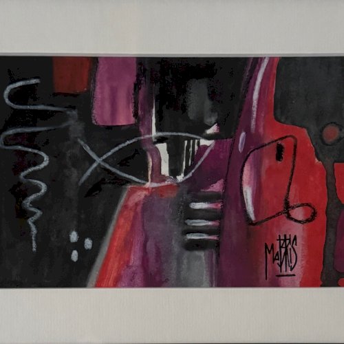 Huile sur papier par Mabris XXIe intitulée Carpe Diem A5738