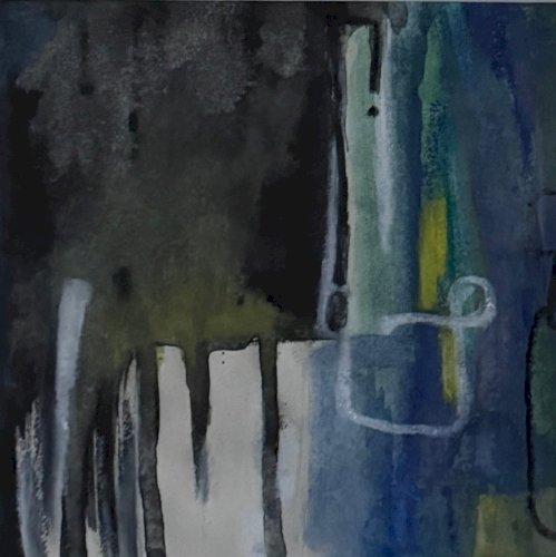 Huile sur papier par Mabris XXIe intitulée For Intérieur A5741