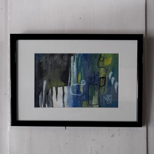 Huile sur papier par Mabris XXIe intitulée For Intérieur A5741