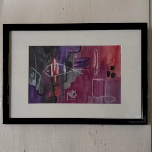 Oil on paper by Mabris XXI titled Immersion A5737