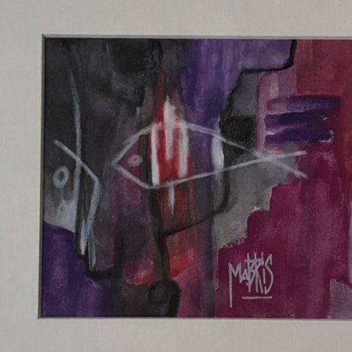 Huile sur papier par Mabris XXIe intitulée Immersion A5737