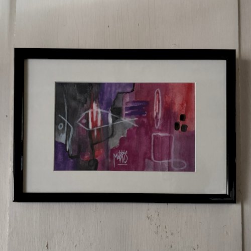 Huile sur papier par Mabris XXIe intitulée Immersion A5737