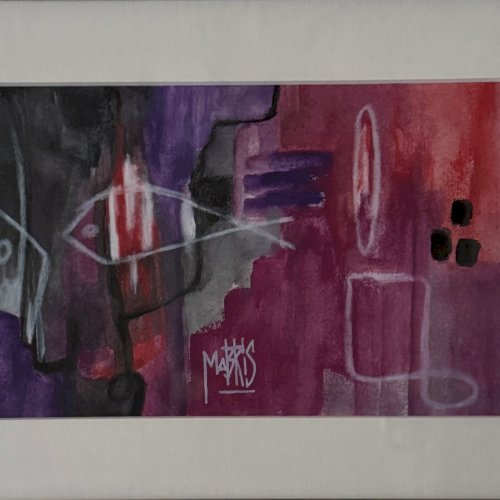 Huile sur papier par Mabris XXIe intitulée Immersion A5737