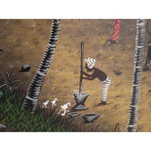 Huile sur Toile Africaine ( Cote dIvoire) signée SAGNO