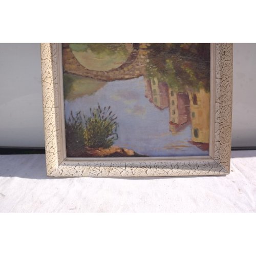 Huile sur Toile Barot Année 70 / 80 Gardonne (24 )