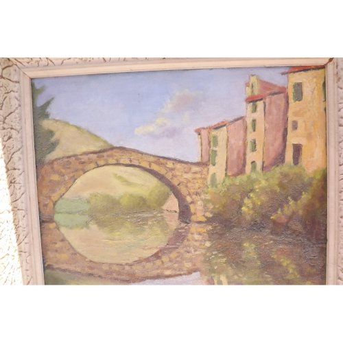 Huile sur Toile Barot Année 70 / 80 Gardonne (24 )
