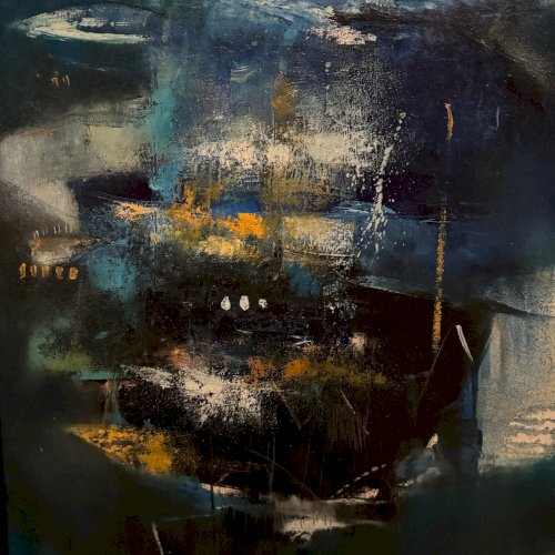 Huile sur toile composition moderne par Susandoi L8318