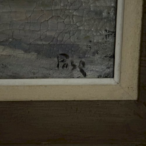 Huile sur toile fermettes bretonnes Boulay par Pasquier début XXe A5538