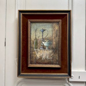 Huile sur toile nature morte aux fruits XXe par Cambicq A5855