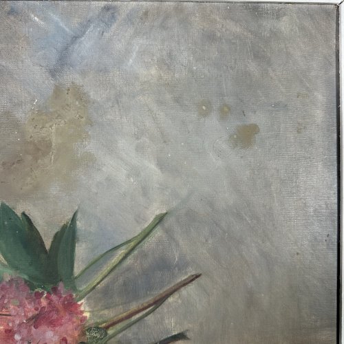 Huile sur toile nature morte aux roses par Victor Tripon 1892 L9605