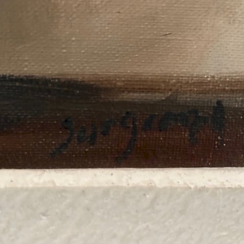 Huile sur toile nature morte bouquet de fleurs XXe L9032