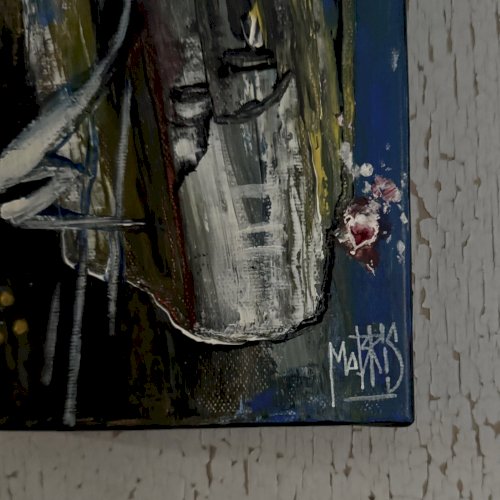 Huile  sur toile par Mabris XXIe intitulée Projection A5732