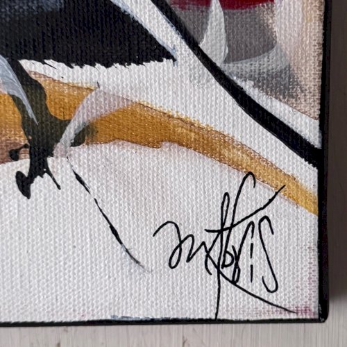 Huile sur toile par Mabris XXIe intitulée Scène d'Intérieur A5743