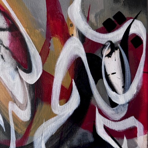 Huile sur toile par Mabris XXIe intitulée Scène d'Intérieur A5743