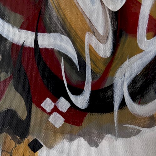 Huile sur toile par Mabris XXIe intitulée Scène d'Intérieur A5743