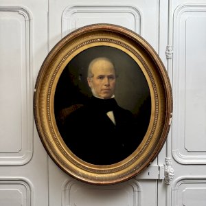 Huile sur toile portrait d'homme fin XIXe par Ferdinand Birotheau