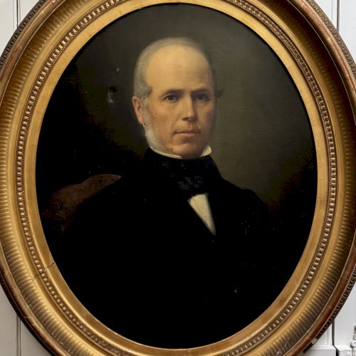 Huile sur toile portrait d'homme fin XIXe par Ferdinand Birotheau