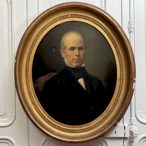 Huile sur toile portrait d'homme fin XIXe par Ferdinand Birotheau