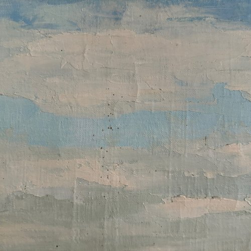 Huile sur toile représentant un paysage XXe par Carlos Gallos A5633