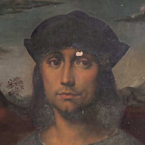 Huile sur toile reprise de Francesco Francia Evangelista Scappi XVIe A5761